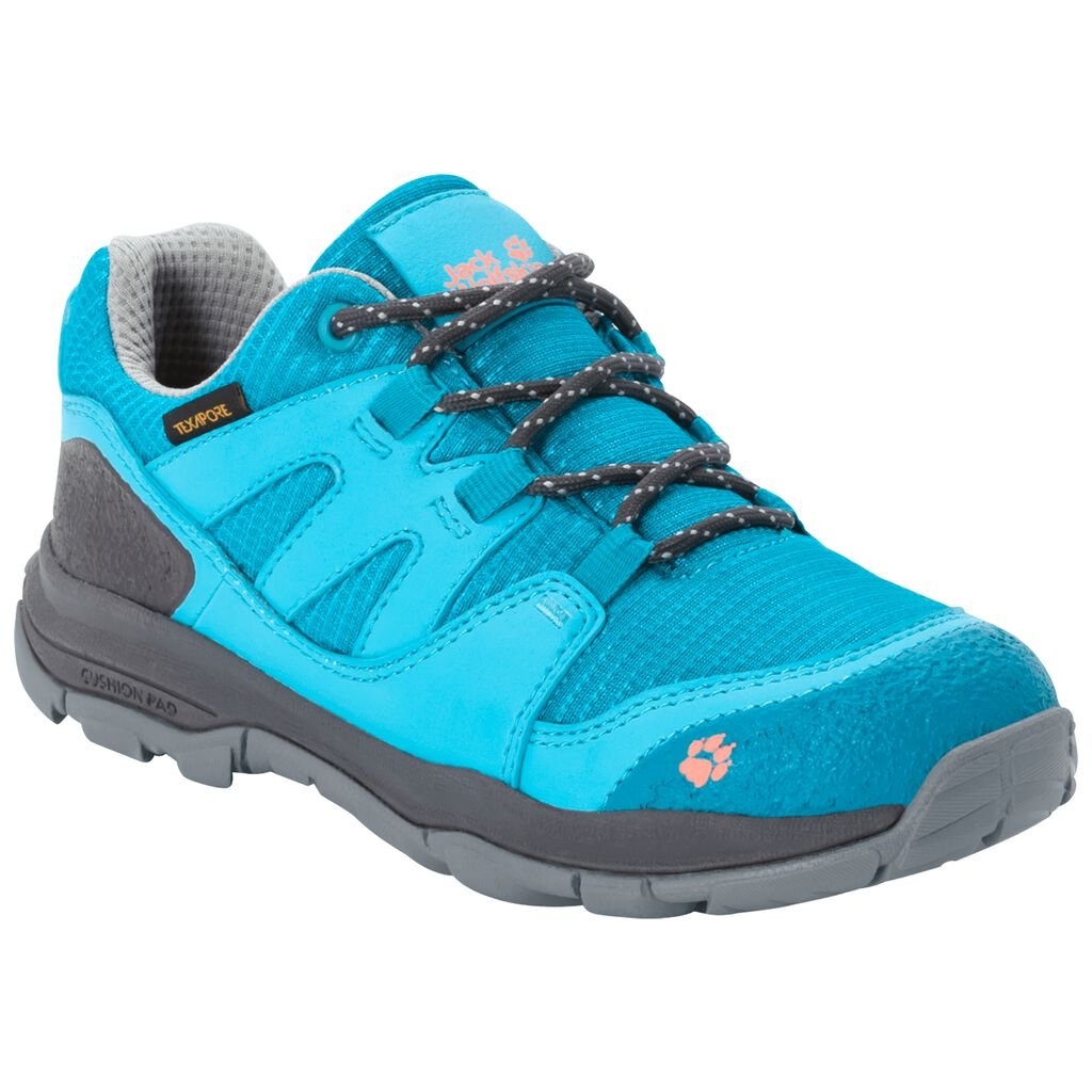 Jack Wolfskin MTN ATTACK 3 TEXAPORE LOW Chaussures Enfant Turquoise/Corail - OXHCSET-34